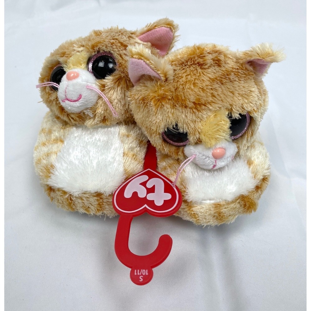 TY Beanie Boos Cat Tabitha Slippers Girl Child Size Small 10-11
